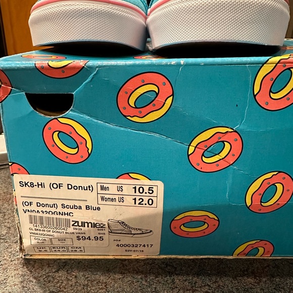 Vans OF Odd Future Skate High Top Mens 10.5 Tyler Creator Donut Sneaker - Picture 3 of 4